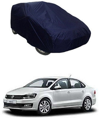 CoNNexXxionS Car Cover For Volkswagen Vento (Without Mirror Pockets)(Blue)