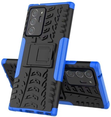 Empire Accessories Back Cover for Samsung Note 20 Ultra premium dazzle tyre case with kick stand(Blue)