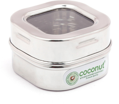 COCONUT Steel Utility Container  - 100 ml(Pack of 6, Silver)