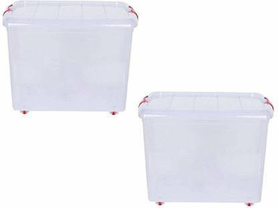 Easymart Plastic Grocery Container  - 25 L(Pack of 2, White)