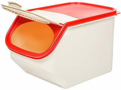 Ridhi Sidhi Plastic Utility Container  - 3 L(White, Red)