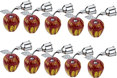 GROWNIX Red Curtain Knobs Metal(Pack of 10)