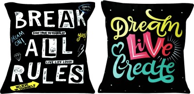 Monk Matters Printed Cushions & Pillows Cover(30.48 cm*30.48 cm, Black)