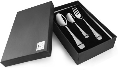 FNS International 18 Pc Set in Gift Box (Hammer Finish) Stainless Steel Cutlery Set(Pack of 18)