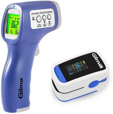 gilma 14558-14567 Infrared Thermometer and Pulse Oxymeter Thermometer(Blue)