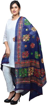 Gopveer Cotton Blend Embroidered Women Dupatta