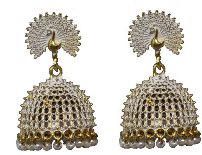 Aadiyatri Aadiyatri Beautiful Peacock Inspired Earrings for women & Girls Brass Jhumki Earring