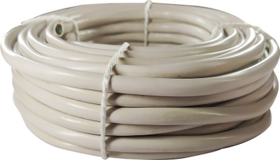 Oxcord CCTV 3+1 Co-Axial Cable Pure Copper 0.5 sq/mm 15 Meter 1 sq/mm White 15 m Wire(White1)