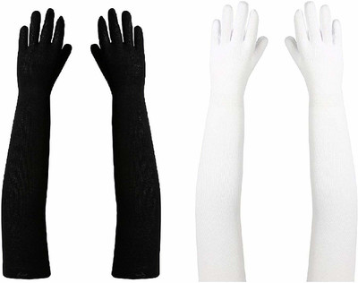 KittuuTrends Cotton Arm Sleeve For Men & Women(Free, Black, White)