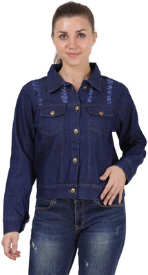 jakmy fashion Full Sleeve Solid Women Denim Jacket