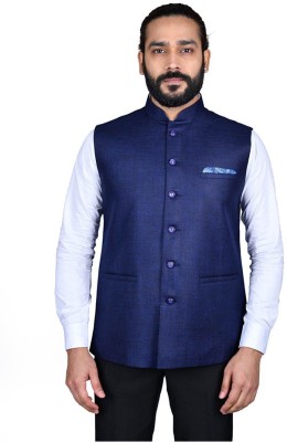 Ajay Arvindbhai Khatri Sleeveless Solid Men Jacket