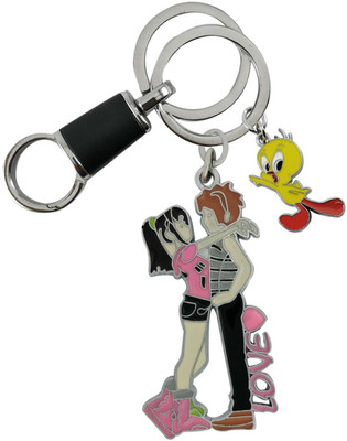 HANDSOME ISK Best Quality Multicolor Love Couple Design colorful with Tweety Love and Stylish hook showing love to your Love Key Chain