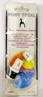 Pony Total Size-3.00mm Universal Length Knitting Pin(Pack of 1)