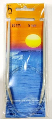 Pony 80cm Patented Joint 5mm Circular Knitting Pins Knitting Pin(Pack of 1)