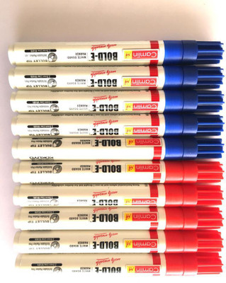 Camlin Whiteboard marker Pack of 10 (Blue 5 + Red 5 )(Set of 10, Blue, Red)