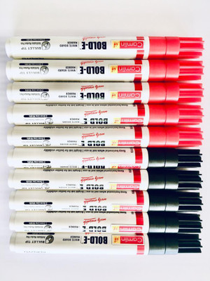 Camlin CamlinWhiteboardmarker Pack of 10 (Black5+Red5)(Set of 10, Black, Red)