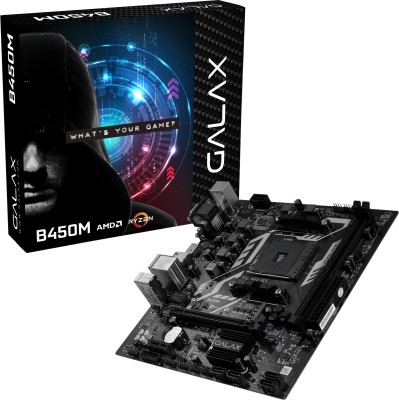 GALAX B450M AMD AM4 PCIe 3.0 DDR4 mATX Motherboard with M.2 USB 3.1 Gen1 DVI-D and SATA III 6Gbps Motherboard