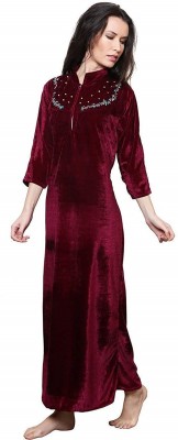 Shri Hub Women Nighty(Maroon)