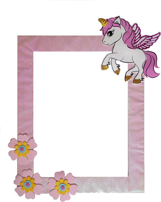 Tweeshas Party Decor Hand Made Unicorn Theme Unique Photo Booth for Birthday Party or Any Other Party Celebration (Unicorn Theme, Multicolor) Photo Booth Board(Birthday, 