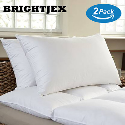 brightjex Polyester Fibre Alphanumeric Sleeping Pillow Pack of 2(White)