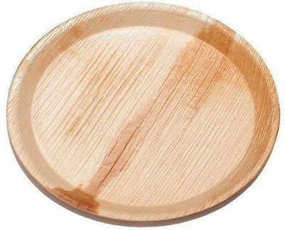 Fabrica Eco Friendly Round Areca Leaf Plate- 12 Inches (Pack of 20) Dinner Plate(20 Dinner Plate)
