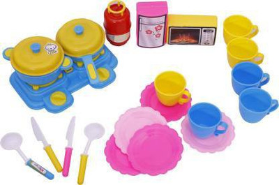 LooknlveSports dream little chef's kitchen accessories toys set for kids (blue)