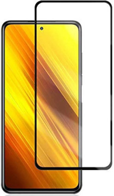 Kruvln Edge To Edge Tempered Glass for Poco X3(Pack of 1)