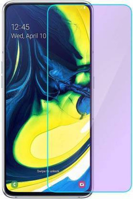 FlipSmartGuard Tempered Glass Guard for Anti Blue Ray Tempered Glass, Smart Screen Protector Blue Light Resistant Eyes Protect Film for Samsung Galaxy A80 (Anti Blue) [Full Coverage, Eye Protect, Case Friendly](Pack of 1)
