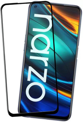 Kruvln Edge To Edge Tempered Glass for Realme Narzo 20 Pro(Pack of 1)