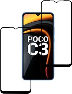 VAlight Edge To Edge Tempered Glass for POCO C3(Pack of 2)