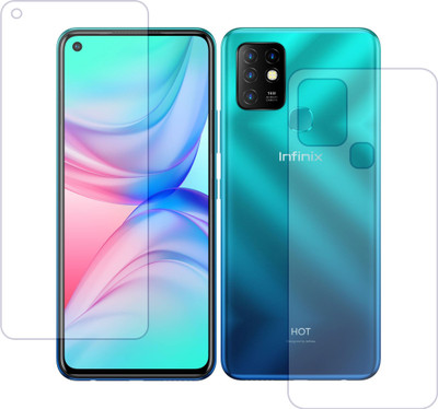 FashionCraft Front and Back Screen Guard for Infinix Hot 10(Pack of 2)