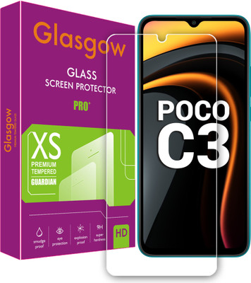 Glasgow Tempered Glass Guard for Poco C3(Pack of 1)