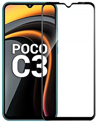 XRENGTH Edge To Edge Tempered Glass for Poco C31, POCO C3(Pack of 1)