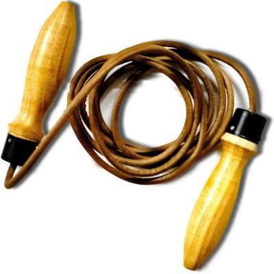 A.K Sport Wooden Handle Leather Jumping Rope Speed Ball Bearing Skipping Rope(Multicolor, Length: 274 cm)