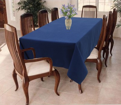 AIRWILL Solid 8 Seater Table Cover(Blue, Cotton)