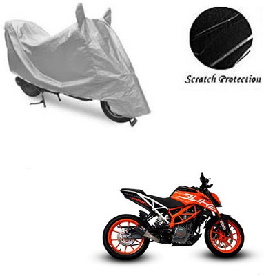 GoldCartz Waterproof Two Wheeler Cover for KTM(Duke 390, Silver)