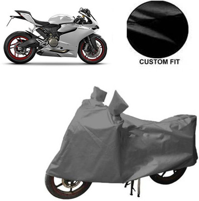 MOTOWORLD Waterproof Two Wheeler Cover for Ducati(899 Panigale, Grey)