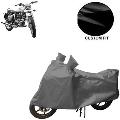 GoldCartz Waterproof Two Wheeler Cover for Royal Enfield(Bullet 350, Grey)