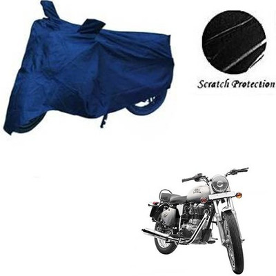 GoldCartz Waterproof Two Wheeler Cover for Royal Enfield(Bullet 350, Blue)