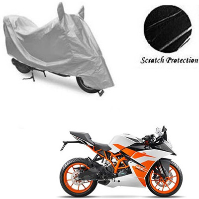 GoldCartz Waterproof Two Wheeler Cover for KTM(Duke 200, Silver)