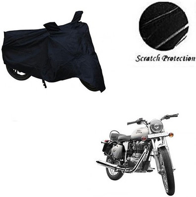 GoldCartz Waterproof Two Wheeler Cover for Royal Enfield(Bullet 350, Black)