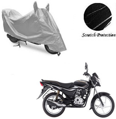 GoldCartz Waterproof Two Wheeler Cover for Bajaj(Platina 100 DTS-i, Silver)