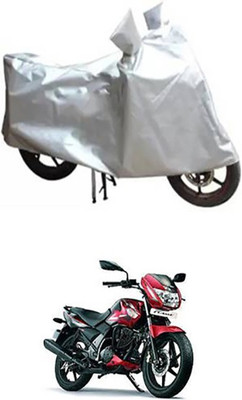 THE REAL ARV Waterproof Two Wheeler Cover for TVS(Flame, Silver)