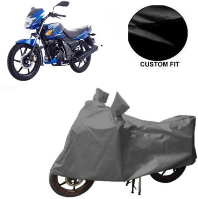 MOTOWORLD Waterproof Two Wheeler Cover for TVS(Flame SR125, Grey)