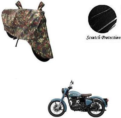 RPSENTTERPR Waterproof Two Wheeler Cover for Royal Enfield(Classic 350, Multicolor)