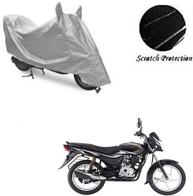 GoldCartz Waterproof Two Wheeler Cover for Bajaj(Platina 100 DTS-i, Silver)