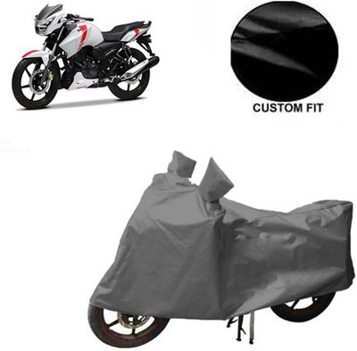 MOTOWORLD Waterproof Two Wheeler Cover for TVS(Apache RTR 160, Grey)