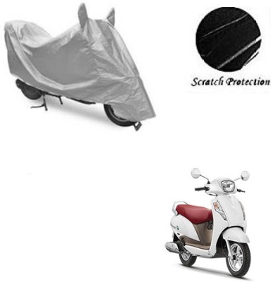 JVBRANGI Waterproof Two Wheeler Cover for Suzuki(Access, Silver)