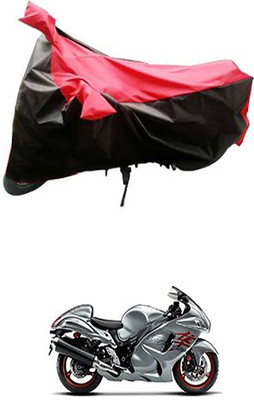 Blossom Trendz Two Wheeler Cover for Suzuki(Red, Black)