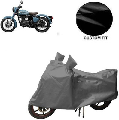 RPSENTTERPR Waterproof Two Wheeler Cover for Royal Enfield(Classic 500, Grey)
